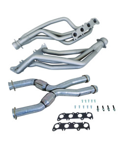 BBK 86-04 Ford Mustang Coyote Swap 1-3/4in Long Tube Headers w/High Flow Catted X-Pipe (Ti Ceramic)