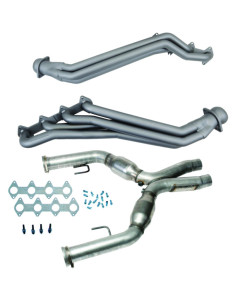 BBK 05-10 Ford Mustang GT 1 5/8 Long Tube Headers w/High Flow Catted X-Pipe (Ti Ceramic)