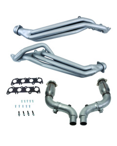 BBK 15-23 Ford Mustang GT 5.0 1-7/8in Long Tube Headers w/High Flow Catted Mid Pipe (Ti Ceramic)