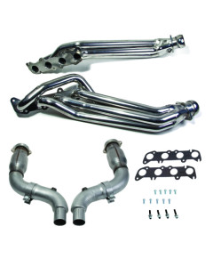 BBK 15-23 Ford Mustang GT 5.0 1-7/8in Headers w/High Flow Catted Mid Pipe (Silver Ceramic)