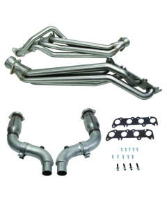 BBK 15-23 Ford Mustang GT 5.0 1-7/8in Long Tube Headers (304SS) w/High Flow Catted Mid Pipe