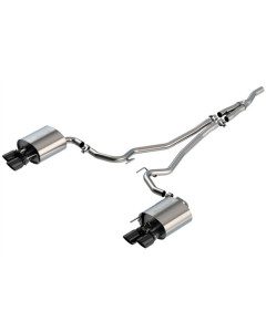 Borla 19-20 Ford Mustang EcoBoost 2.3L 2.25in S-type Exhaust w/ Valves - Black Chrome Tips