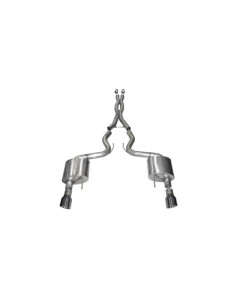 Corsa 2015-17 Ford Mustang GT Coupe 5.0L 3in Sport Cat-Back Exhaust Dual Rear Exit w/ Gun Metal Tips
