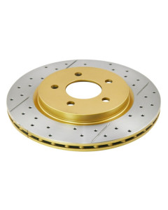 DBA 05-14 Ford Mustang GT Rear Drilled & Slotted Street Series Rotor