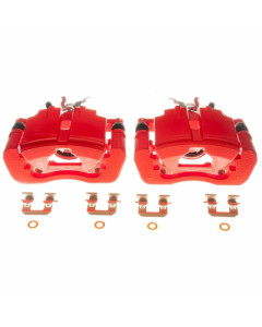 Power Stop 15-19 Ford Mustang Rear Red Calipers - Pair