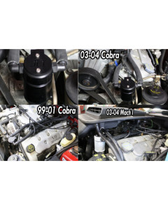 J&L 99-04 Ford Mustang SVT Cobra Driver Side Oil Separator 3.0 - Black Anodized