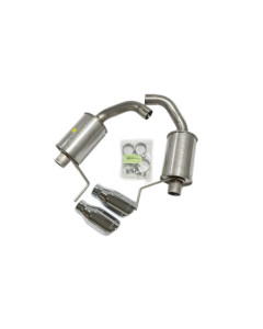 Roush 15-26 Mustang 3.7L/2.3L V6/I4 Exhaust Kit w/ Round Tips