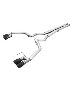 AWE 18-23 Mustang GT (S550) Cat-Back Exhaust - Track Edition (Quad Diamond Black Tips)
