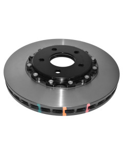 DBA 05-10 Ford Mustang GT / 11-13 V6 Front Slotted 5000 Series 2 Piece Rotor Assembled w/ Black Hat