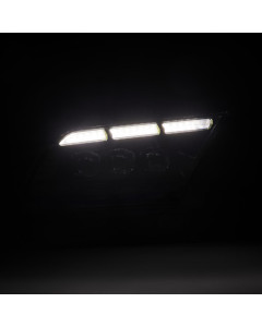 AlphaRex 13-14 Ford Mustang NOVA-Series LED Projector Headlights Blk w/Activ Lght & Seq.Sig / SB DRL