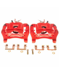 Power Stop 15-18 Ford Mustang Rear Red Calipers - Pair