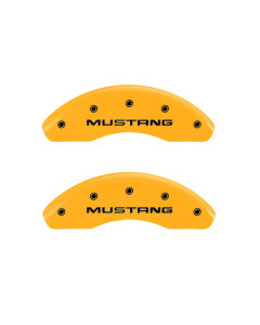 MGP 4 Caliper Covers Engraved Front Mustang Rear Sn95/Gt Yellow Finish Black Char 1997 Ford Mustang