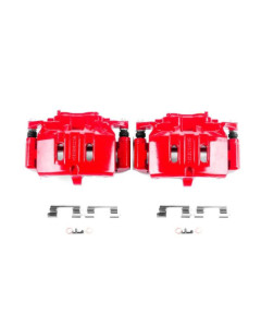 Power Stop 15-17 Ford Mustang Front Red Calipers w/Brackets - Pair