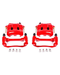 Power Stop 05-14 Ford Mustang Front Red Calipers w/Brackets - Pair