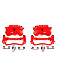 Power Stop 03-04 Ford Mustang Front Red Calipers w/Brackets - Pair