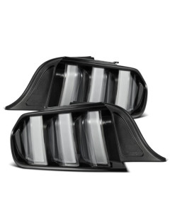 AlphaRex 15-23 Ford Mustang NOVA-Series Prismatic LED Tail Lights Black-Clear