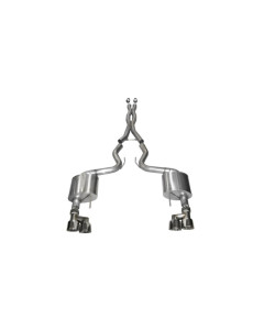 Corsa 15-17 Mustang GT 5.0 3in Cat-Back Exhaust Polish Quad Tips (Xtreme)
