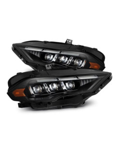 AlphaRex 18-23 Mustang NOVA LED Proj Headlights Black w/Activ Light/Seq Signal/Switch DRL