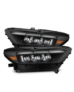 AlphaRex 15-23 Mustang NOVA LED Proj Headlights Black w/Activ Light/Seq Signal/Switch DRL