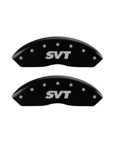 MGP 4 Caliper Covers Engraved Front & Rear SVT Black finish silver ch