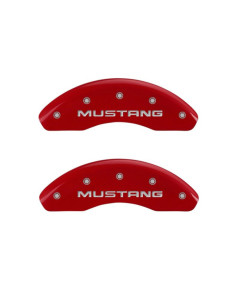MGP Brake Caliper Covers with GT Logo; Red; Front and Rear (94-98 Mustang GT/V6)