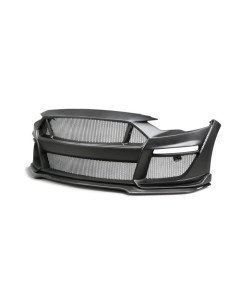 Anderson Composites 18-23 Ford Mustang Type-ST Fiberglass Front Bumper w/ CF Grille/Lip (NO CANCEL)