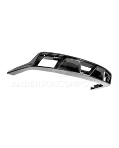 Anderson Composites 15-17 Mustang R-Style Carbon Fiber Rear Valance (for Quad Tip Exhaust)