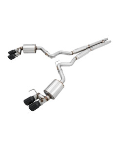 AWE 18-23 Mustang GT (S550) Cat-Back Exhaust - Touring Edition (Quad Diamond Black Tips)