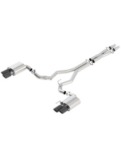 Borla 18-23 Mustang GT (A/T / M/T) 3in ATAK Cat-Back Exhaust w/o Valves w/ Black Chrome Tips