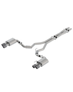 Borla 18-23 Mustang GT 5.0L AT/MT (w/o Valves) S-Type 3in Cat-Back Exhaust w/Carbon Fiber Tips