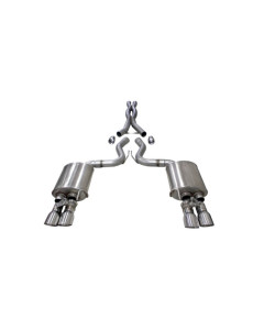 Corsa 18-2023 Ford Mustang GT Fastback 5.0L 3in Cat-Back System Dual Rear Exit w/ 4in PolishedTips