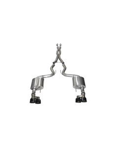 Corsa 15-17 Mustang GT 5.0 3in Cat-Back Exhaust Black Quad Tips (Xtreme)