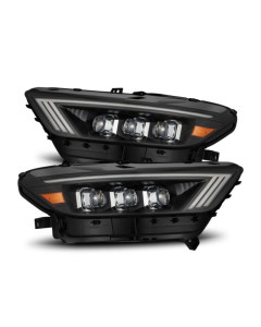 AlphaRex 15-17 Mustang NOVA Series LED Projector Headlights Blk
