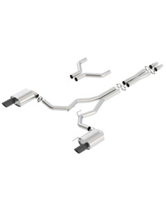 Borla Atak Cat-Back 15-17 Ford Mustang GT 5.0L V8 MT/AT 3in pipe 4in Black Chrome Tips