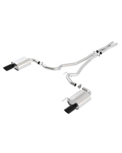 Borla S-Type Cat-Back 15-17 Ford Mustang GT 5.0L V8 MT/AT 2.5in pipe 4in tip (Black Chrome)