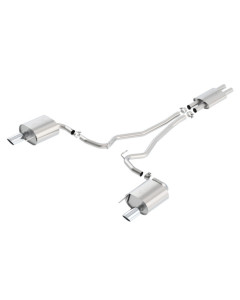 Borla ATAK Cat-Back 15-17 Mustang 3.7L V6 MT/AT 2.25in Pipe 4in Single Round Rolled Tips