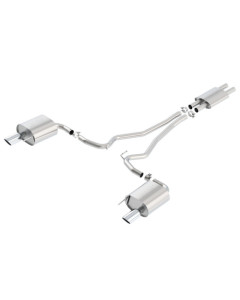 Borla Cat-Back 15-17 Ford Mustang 3.7L V6 MT/AT 2.25in Pipe 4in Single Round Rolled Tips