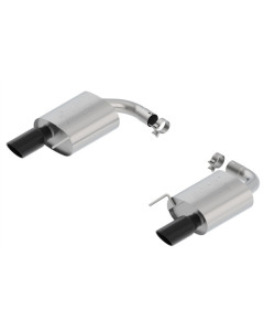 Borla Atak S Rear Section 15-17 Ford Mustang GT 5.0L V8 MT/AT 2.5in pipe 4in tip (Black Chrome)
