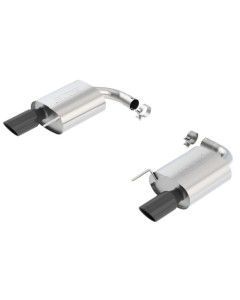 Borla S-Type Rear Section 15-17 Ford Mustang GT 5.0L V8 MT/AT 2.5in pipe 4in tip (Black Chrome)
