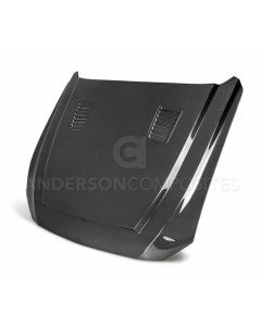 Anderson Composites 18-23 Ford Mustang Super Snake Double Sided Carbon Fiber Hood