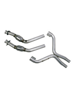 BBK 11-14 Mustang 3.7 V6 High Flow X Pipe With Catalytic Converters - 2-1/2