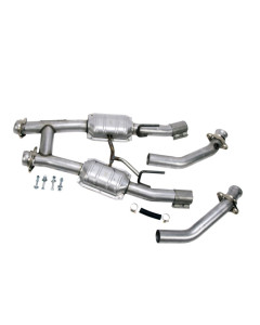 BBK 86-93 Mustang 5.0 High Flow H Pipe With Catalytic Converters - 2-1/2