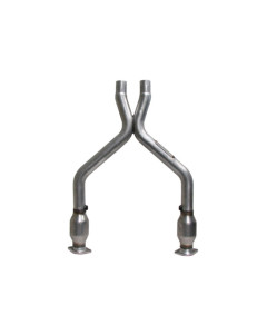 BBK 11-14 Mustang 3.7 V6 Short Mid X Pipe With Catalytic Converters 2-1/2 For BBK Long Tube Headers