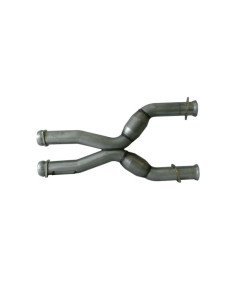 BBK 79-04 Mustang Coyote Swap Short Mid X Pipe w Catalytic Converters 3.0 For BBK Long Tube Headers