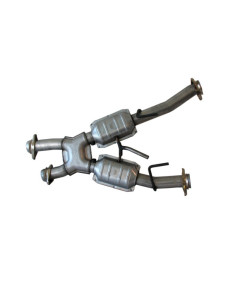 BBK 79-93 Mustang 5.0 Short Mid X Pipe w Catalytic Converters 2-1/2 For Automatic Long Tube Headers
