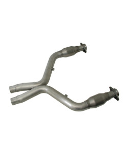 BBK 05-10 Mustang 4.6 Short Mid X Pipe With Catalytic Converters 2-3/4 For BBK Long Tube Headers