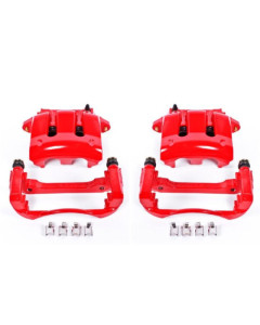 Power Stop 05-10 Ford Mustang Front Red Calipers w/Brackets - Pair