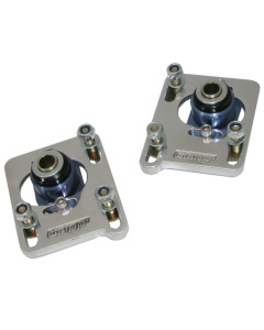 BBK 94-04 Mustang Caster Camber Plate Kit - Silver Anodized Finish