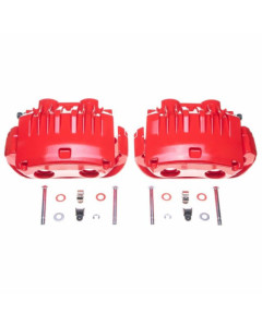 PowerStop Performance Front Brake Calipers; Red (94-98 Mustang Cobra)