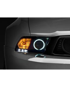 Raxiom 10-12 Ford Mustang w/ Headlights CCFL Halo Projector Headlights- Black Housing (Clear Lens)
